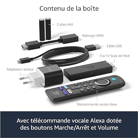 Fire TV Stick 4K Max + abonnement 1 an inclus